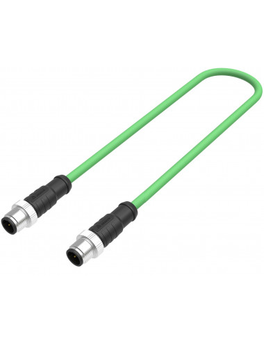 M12 han til M12 han, 4-pin...