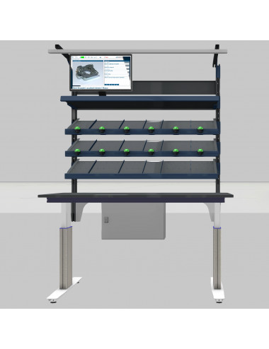 Montagebord Pro med komplet konfigurering, klar til brug